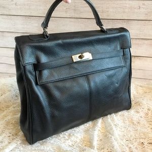Fossil Black Leather Satchel